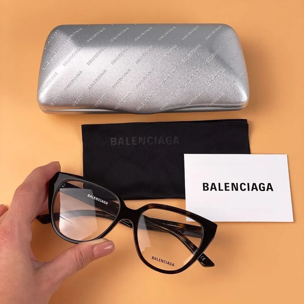 Balenciaga Everyday BB0129O 005 Eyeglasses Cat Eye Havana Women